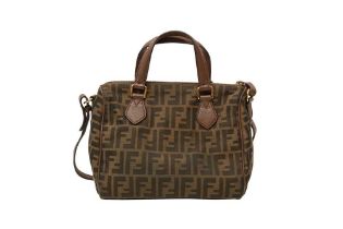 Fendi Tobacco Zucca Small Bowler Bag