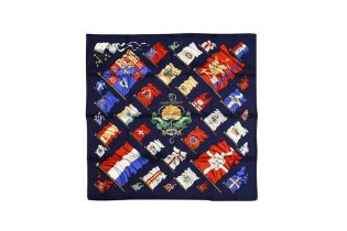 Hermes 'Pavois' Print Silk Scarf