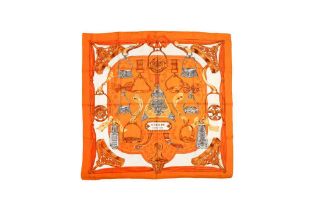 Hermes 'Etriers' Print Silk Scarf