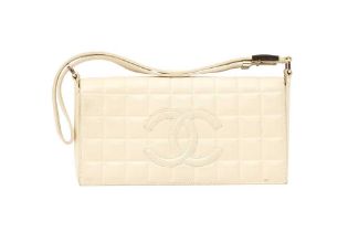 Chanel Ivory CC Chocolate Bar Flap Bag