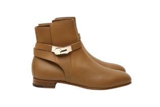 Hermes Taupe Neo Flat Ankle Boot - Size 39