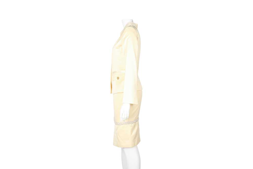 Dolce & Gabbana Buttermilk Embellished Skirt Suit - Size 40 - Image 2 of 5
