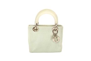 Christian Dior Pale Grey Mini Lady Dior Bag