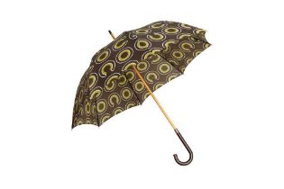 Chanel Dark Green Abstract Print Umbrella