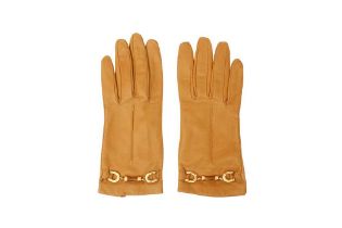 Salvatore Ferragamo Tan Leather Horsebit Gloves - Size 7.5