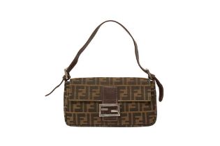 Fendi Brown Zucca Baguette Bag