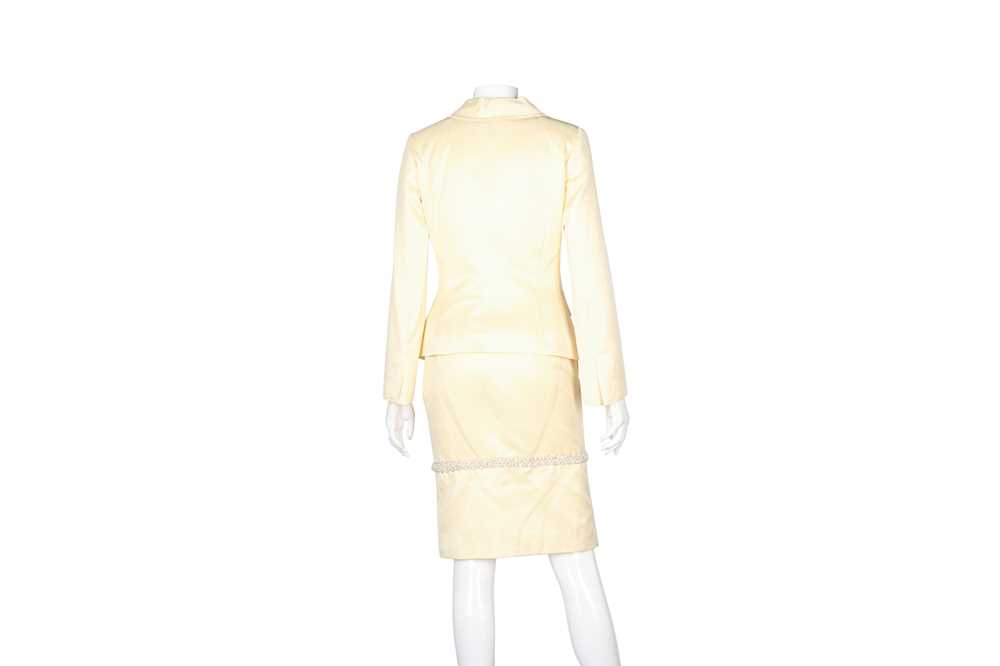 Dolce & Gabbana Buttermilk Embellished Skirt Suit - Size 40 - Image 3 of 5