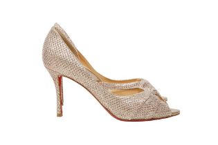 Christian Louboutin Rose Gold D'orsay Pump - Size 37.5