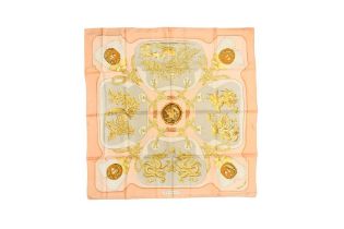 Hermes 'Tsubas' Print Silk Scarf