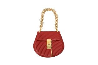 Chloe Red Mini Drew Bijou Shoulder Bag