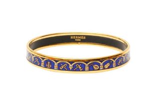 Hermes Blue Musical Enamel Bangle