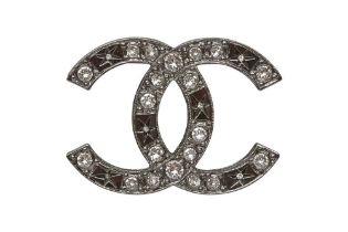 Chanel CC Crystal Star Pin Brooch