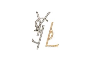 Saint Laurent YSL Monogram Clip On Earrings
