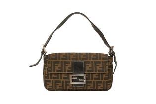 Fendi Brown Zucca Baguette Bag