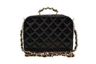 Chanel Black Timeless Quilted Lunch Box Bag