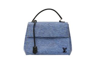 Louis Vuitton Denim Blue Epi Cluny MM