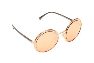 Chanel Rose Mirror Round Sunglasses