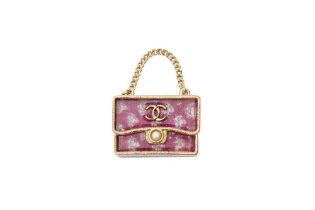 Chanel Orchid Flap Bag Pin Brooch