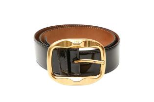 Dolce & Gabbana Black Chunky Buckle Belt - Size 85