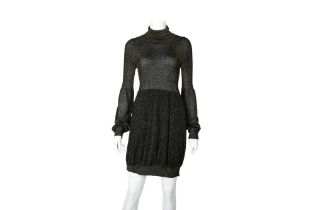 Gucci Black Lurex Knit Dress - Size S