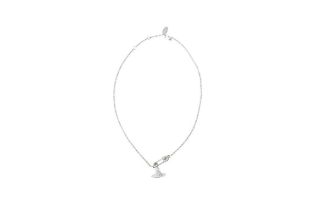 Vivienne Westwood Safety Pin Orb Fine Chain Necklace