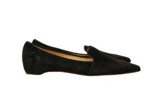 Christian Louboutin Black Kashasha Pointed Loafer - Size 37