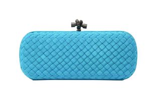 Bottega Veneta Azure Blue Long Knot Clutch