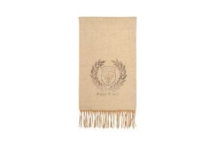 Gucci Oatmeal Cashmere Crest Scarf