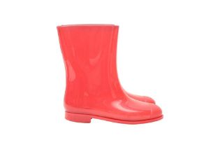 Chanel Pink Rubber CC Rain Boot - Size 38