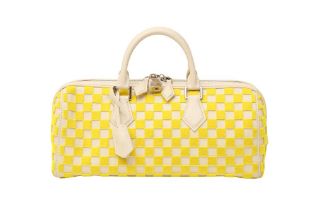 Louis Vuitton Yellow Damier Cubic East West Speedy Bag