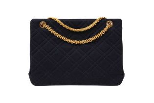 Chanel Navy Matelasse Shoulder Bag