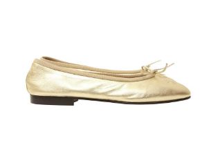 Chanel Gold CC Ballet Flat - Size 39