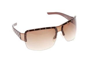 Gucci Brown Monogram Sheild Sunglasses