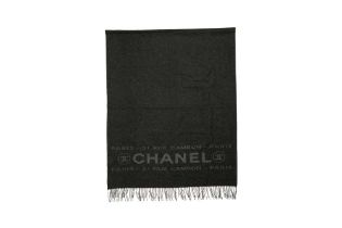 Chanel Grey Cashmere 'Rue Cambon' Stole