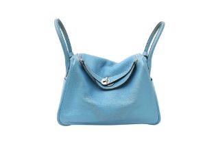 Hermes Blue Jean Clemence Lindy 30