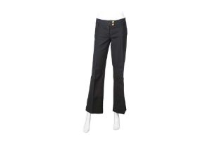 Versace Black Cotton Bootcut Trouser - Size 42