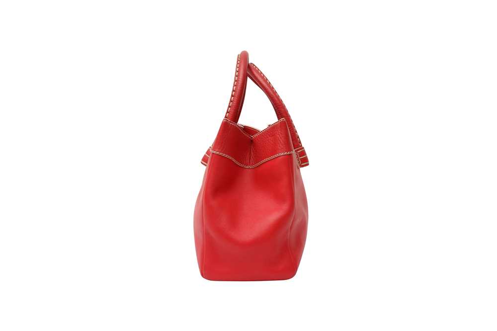 Tod's Red Small Top Handle Tote - Image 2 of 6