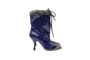 Miu Miu Blue Technical Heeled Boot - Size 37