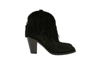 Saint Laurent Black Western Ankle Boot - Size 40.5