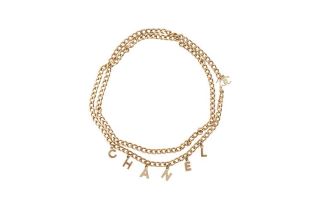 Chanel Logo Letter Charm Chain Belt