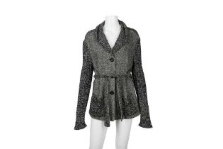 Dolce & Gabbana Monochrome Wool Cardigan - Size 44