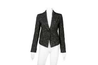 Gucci Black Wool Tweed Jacket - Size 38