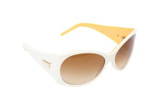 Fendi White Oversized Oval Sunglasses