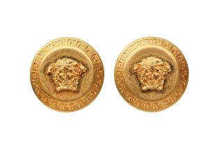 Versace Tribute Medusa Pierced Earrings