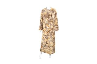 Gibierre Donna Brown Sheared Fox Open Front Coat - Size 46