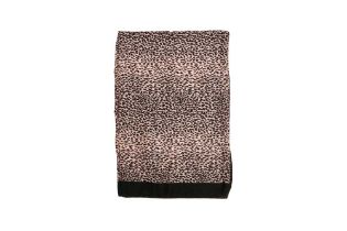 Saint Laurent Pink Leopard Print Cashmere Shawl