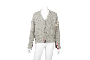 Thom Browne Grey Wool Knit Cardigan - Size US 4