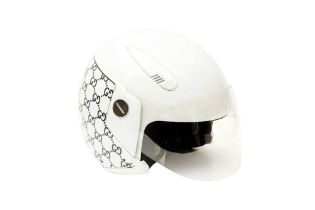 Gucci White Guccissima Crash Helmet - Size S