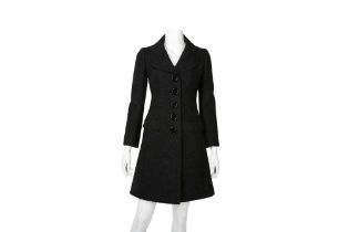 Dolce & Gabbana Charcoal Wool Short Coat - Size 36