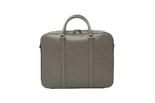 Gucci Grey GG Embossed Laptop Bag